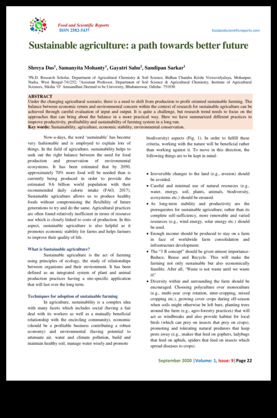 Μακροπρόθεσμες δίαιτες και βιώσιμη γεωργία: Μια πράσινη προοπτική